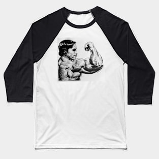 Arnold Schwarzenegger Bicep Flex Baseball T-Shirt